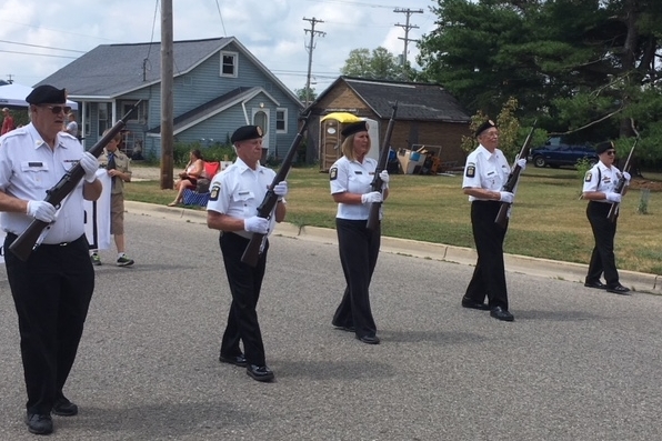 In the Color Guard, Alpenfest Parade July 2018